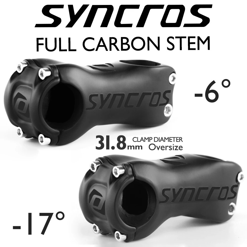 Ultra Light Carbon MTB Road Bicycle Stem Angle – 6/17 Degree 60-120mm