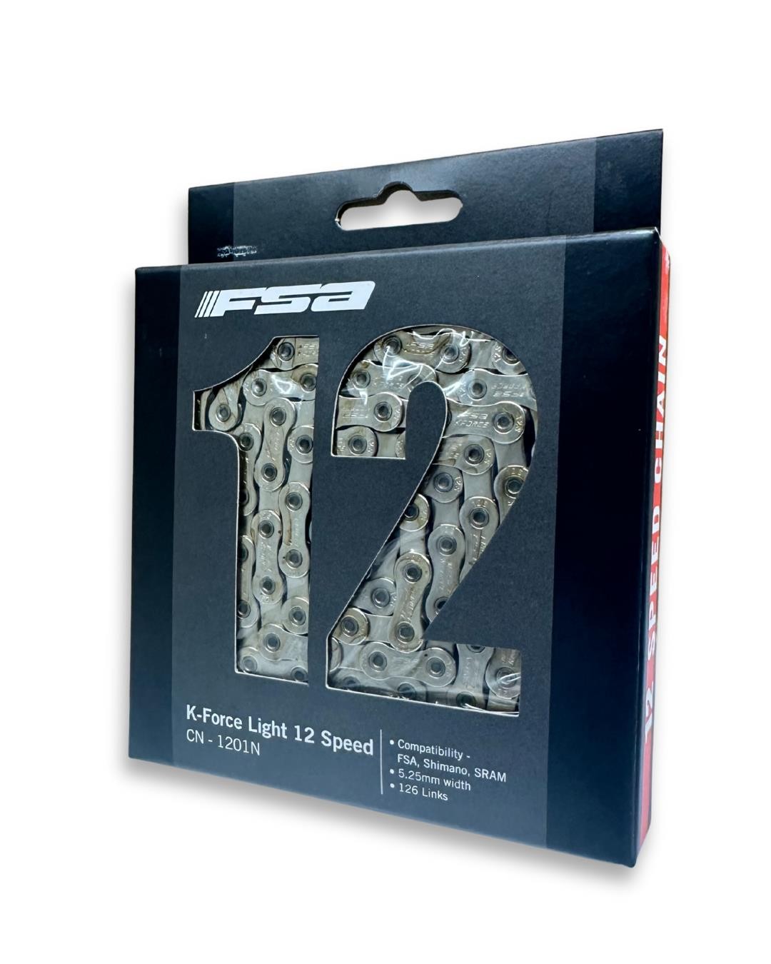 2-Pack FSA K-Force Light 12-Speed MTB Bike Chains 126L Quick Link Shimano/SRAM