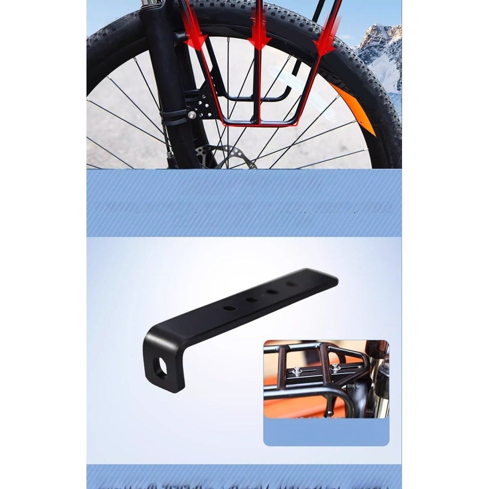 Front Pannier Rack for MTB Aluminum Construction Shock Absorber Fork Ready
