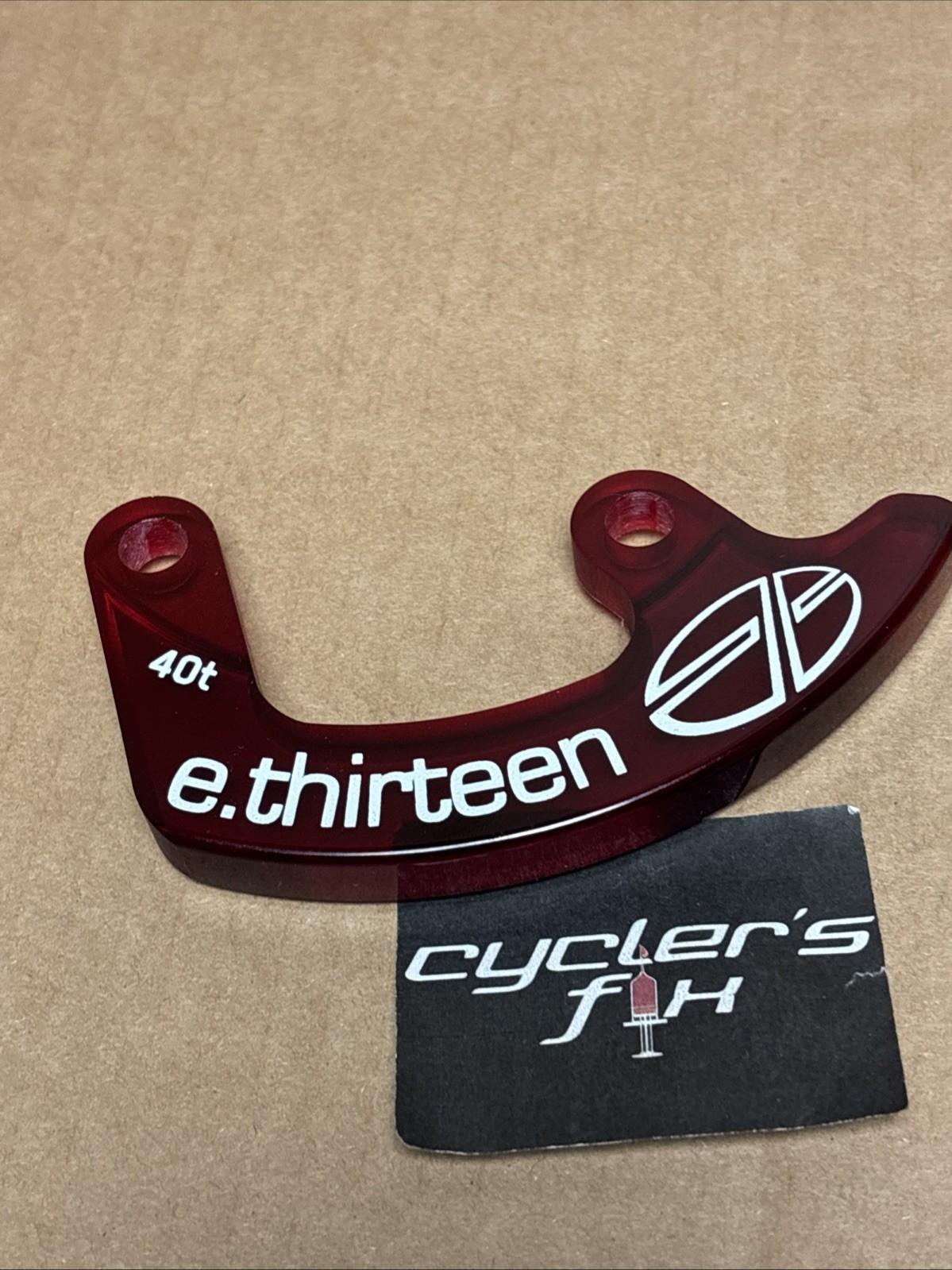 NOS 40T Ethirteen Taco Clear Red Bash Guard For Mtb DH Bike Bicycle Fit: Marin