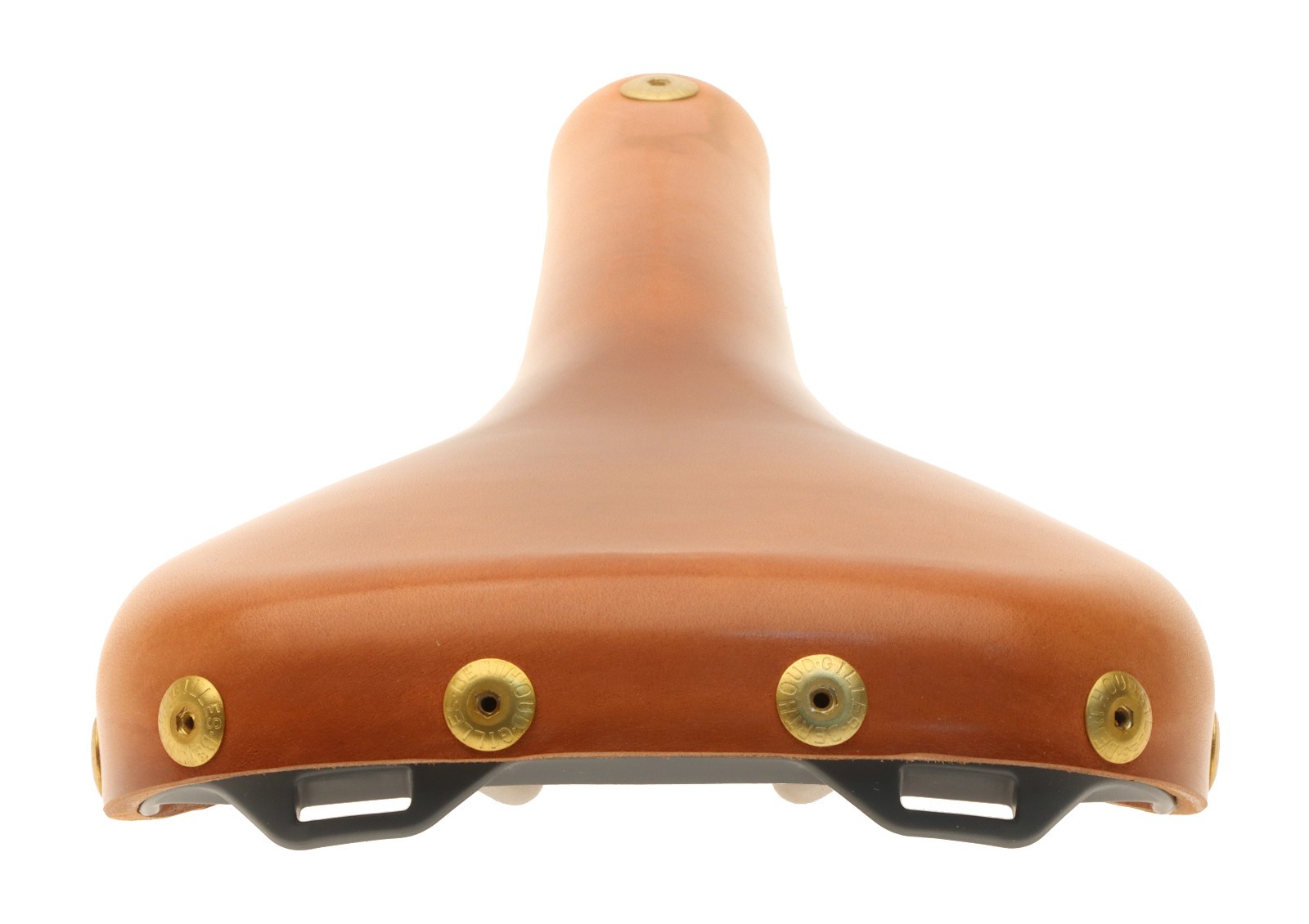 Gilles Berthoud Mente Saddle Steel Rails Hard Leather Cover Natural NEW NOS NIB