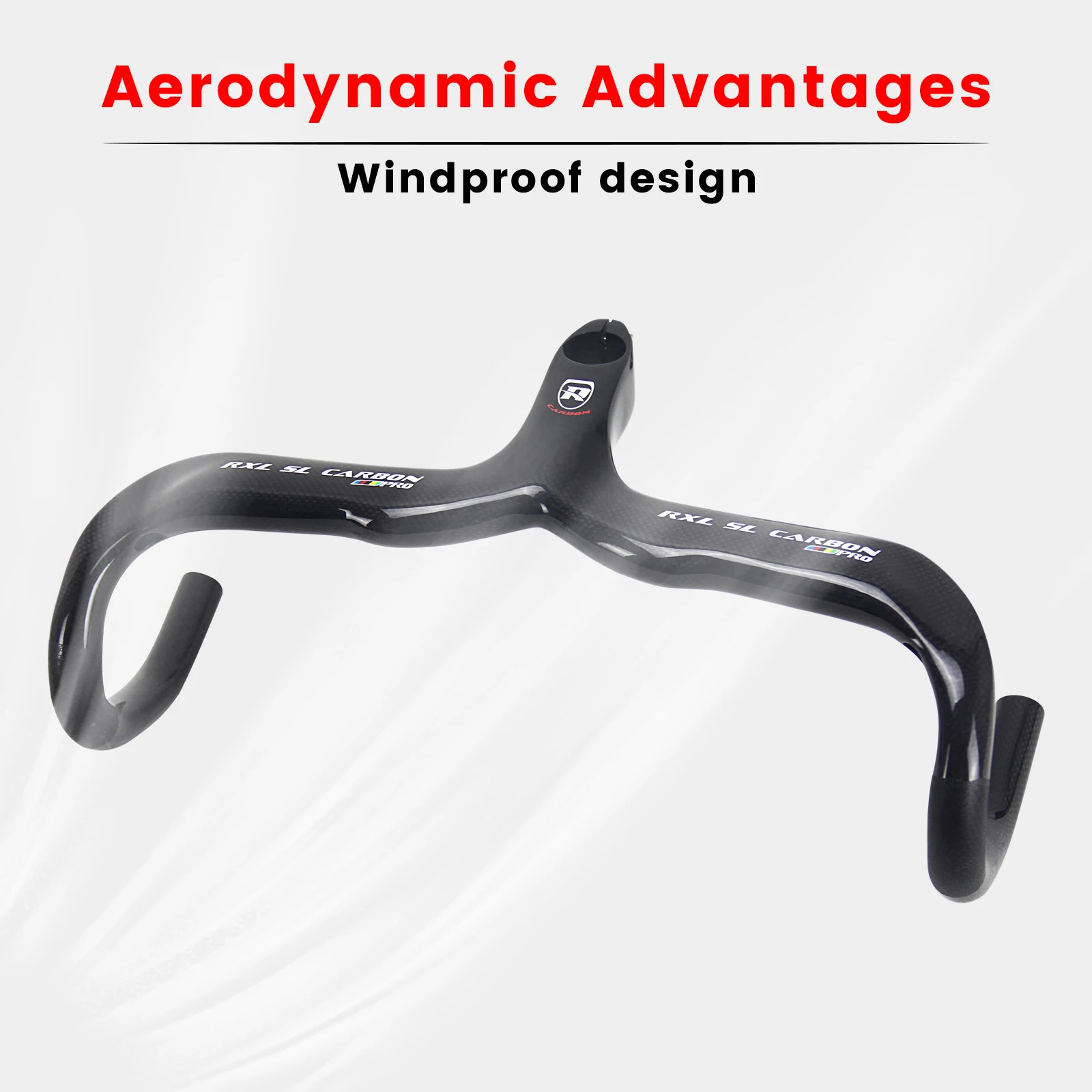 Carbon Road Bicycle Integrated Handlebar Internal Routing Drop Bar 400/420/440mm