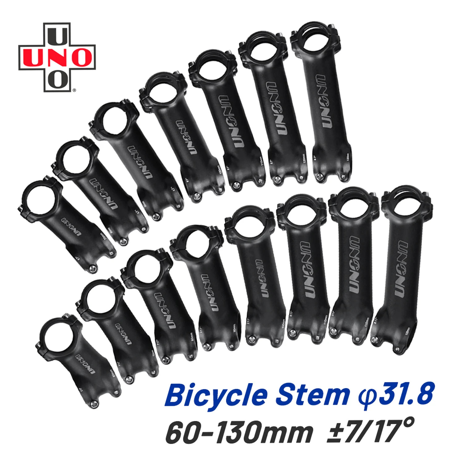 UNO Ultra Light Bike Stem 7 17 Degree MTB Road Bike Adjustable Handlebar 60/70/8