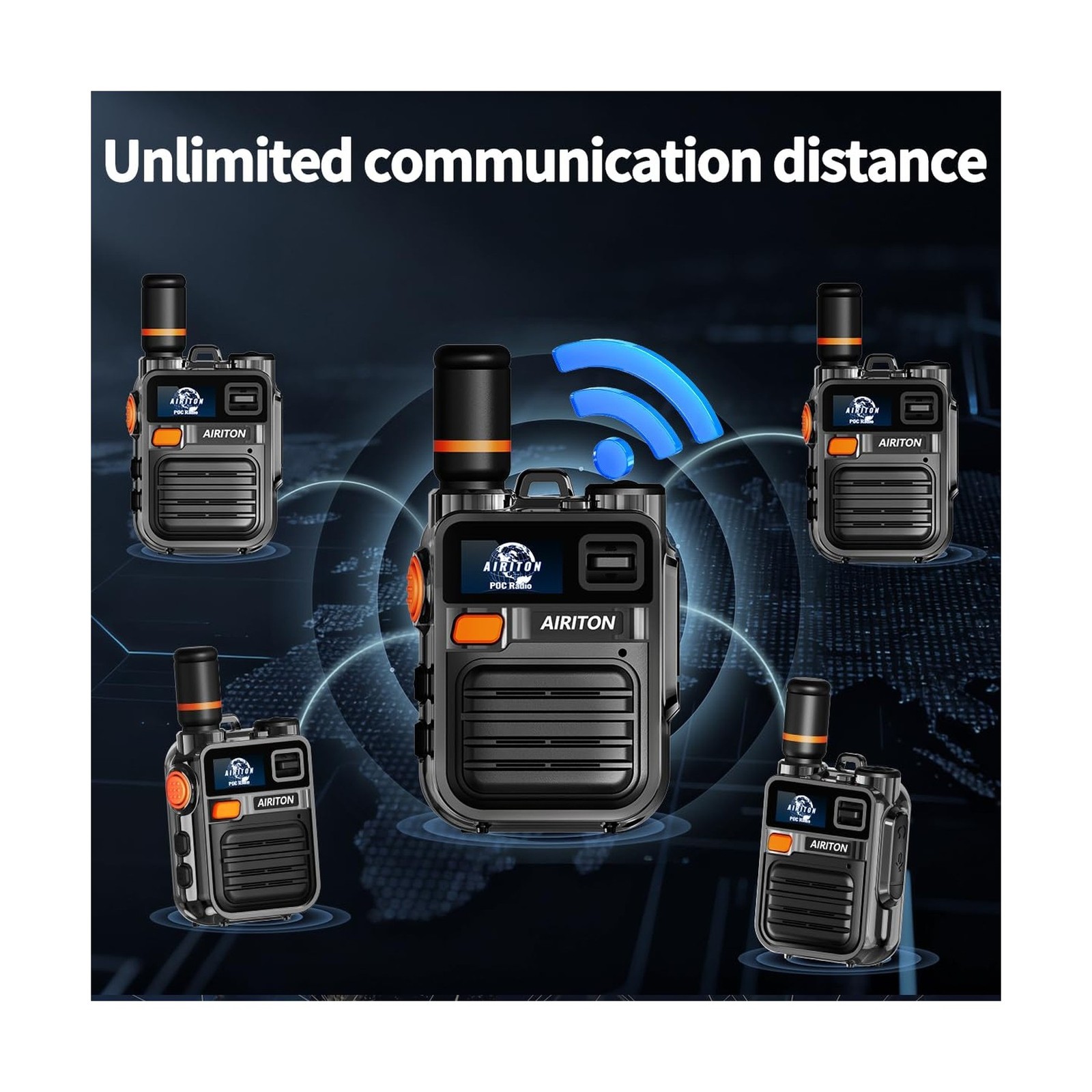 Airiton Long Range Walkie Talkies – 200 Channel LTE Radio