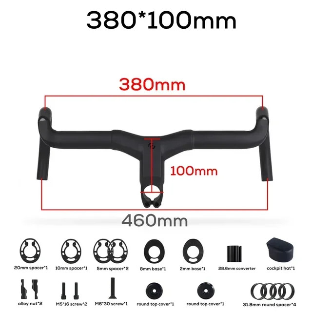 Gravel Road Bicycle Full Internal Cable Routing Carbon Integrated Handlebar
