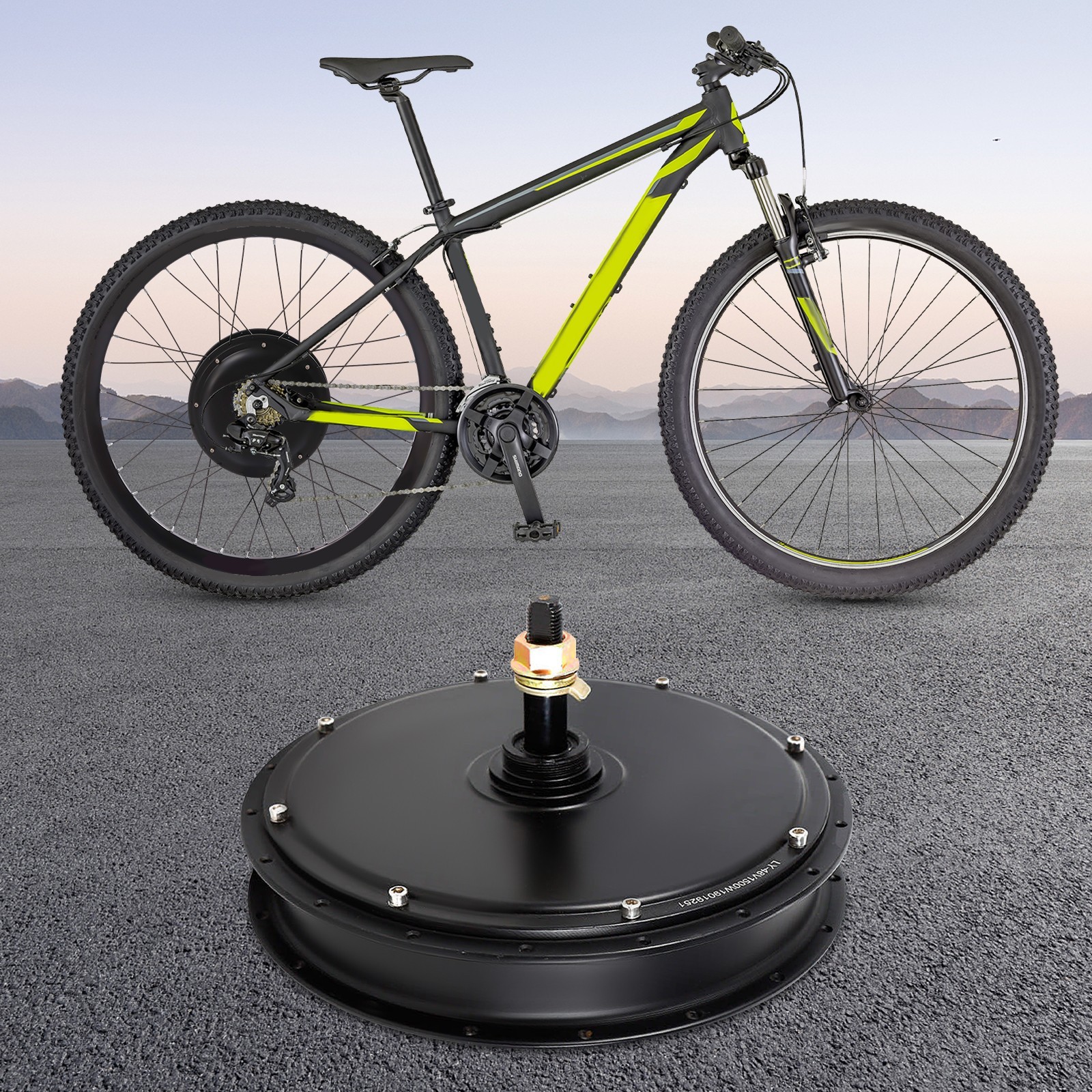 1500W E-Bike Conversion Kit 48V Fat Ebike Hub Motor Hub Rear Wheel Motor 55N.m~