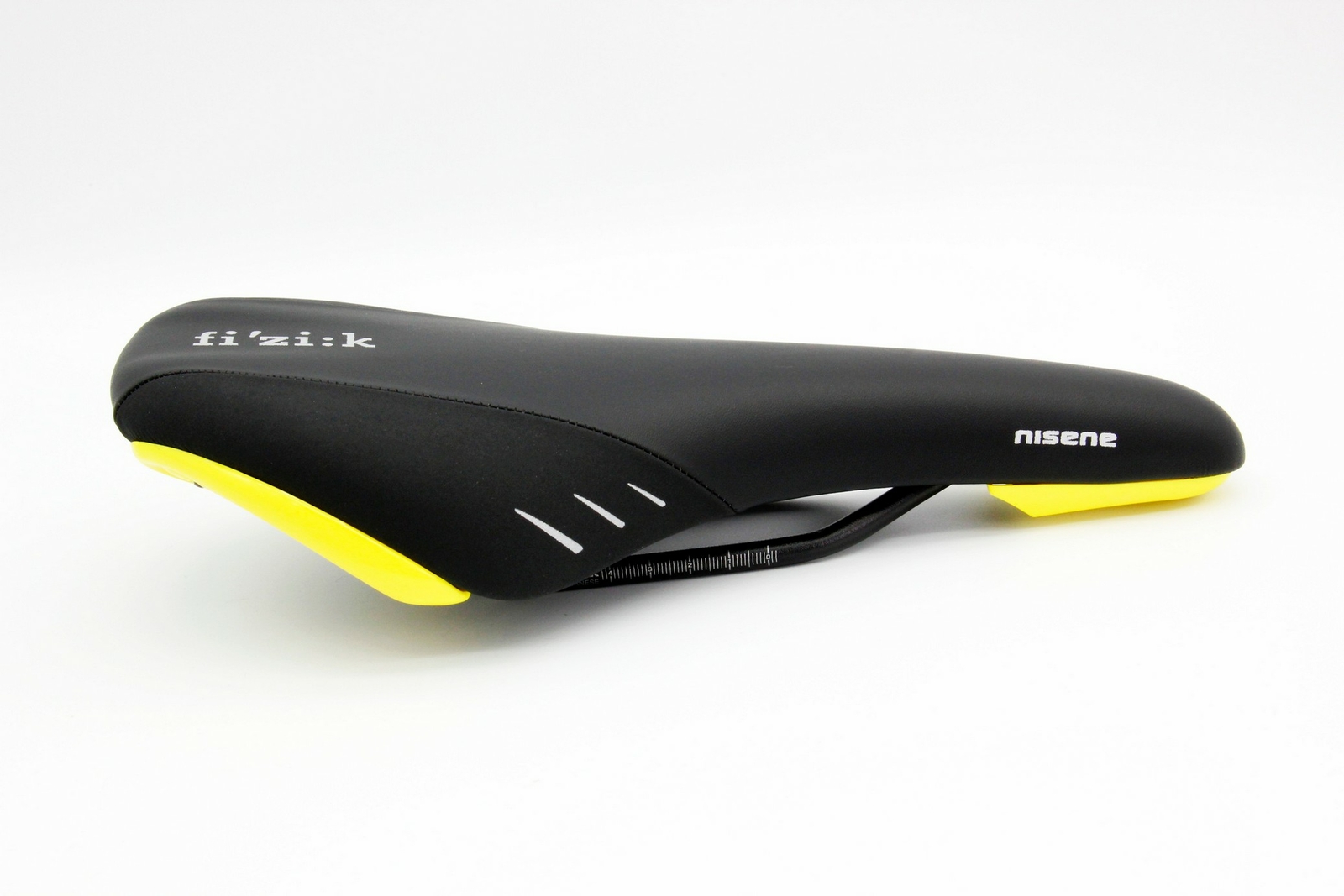 Fizik Nisene Road Mountain eBike MTB Bicycle Saddle Black Seat w/Yellow shell