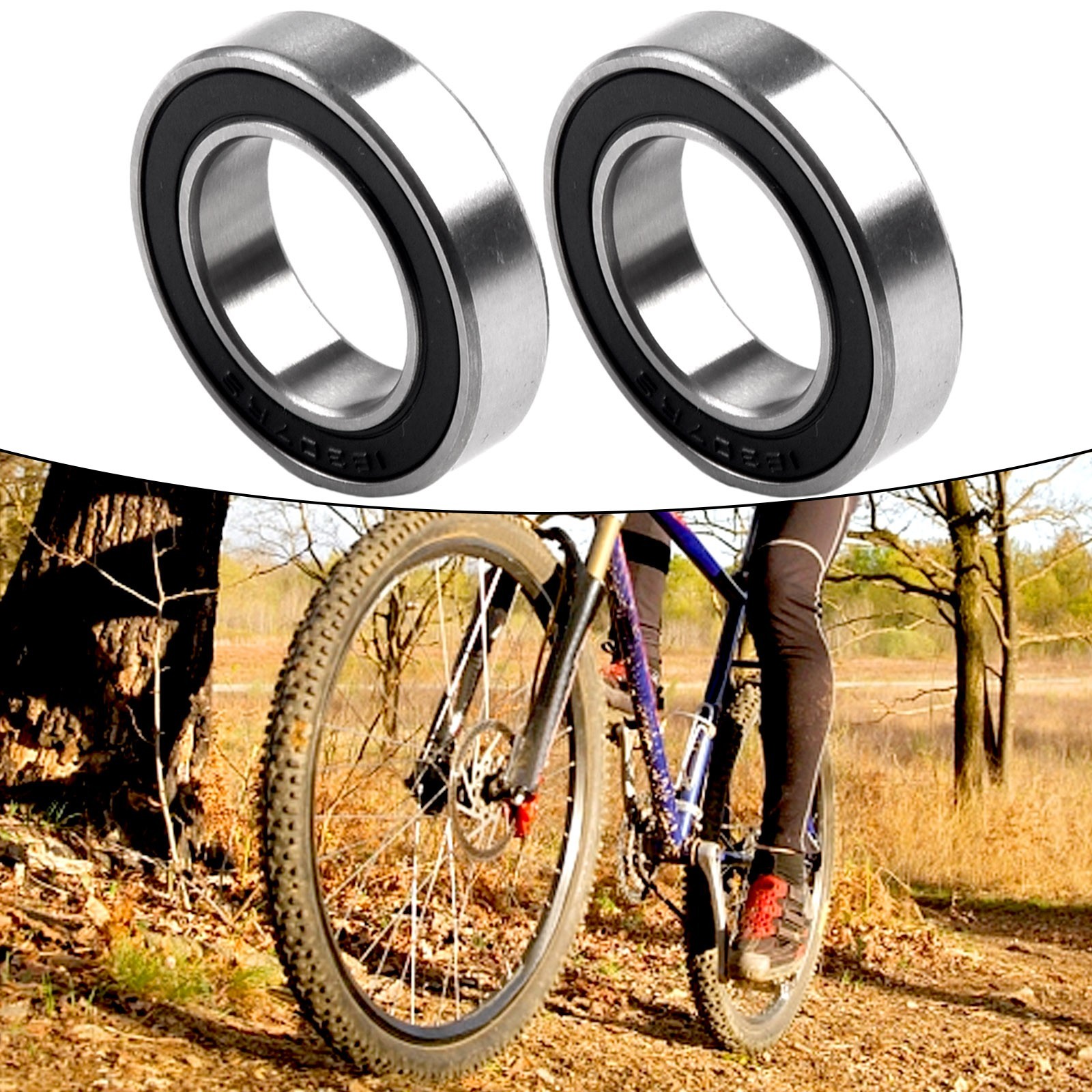2 Packs Center Shaft Bearing Bike Bearings Bicycles Front And Rear Axles