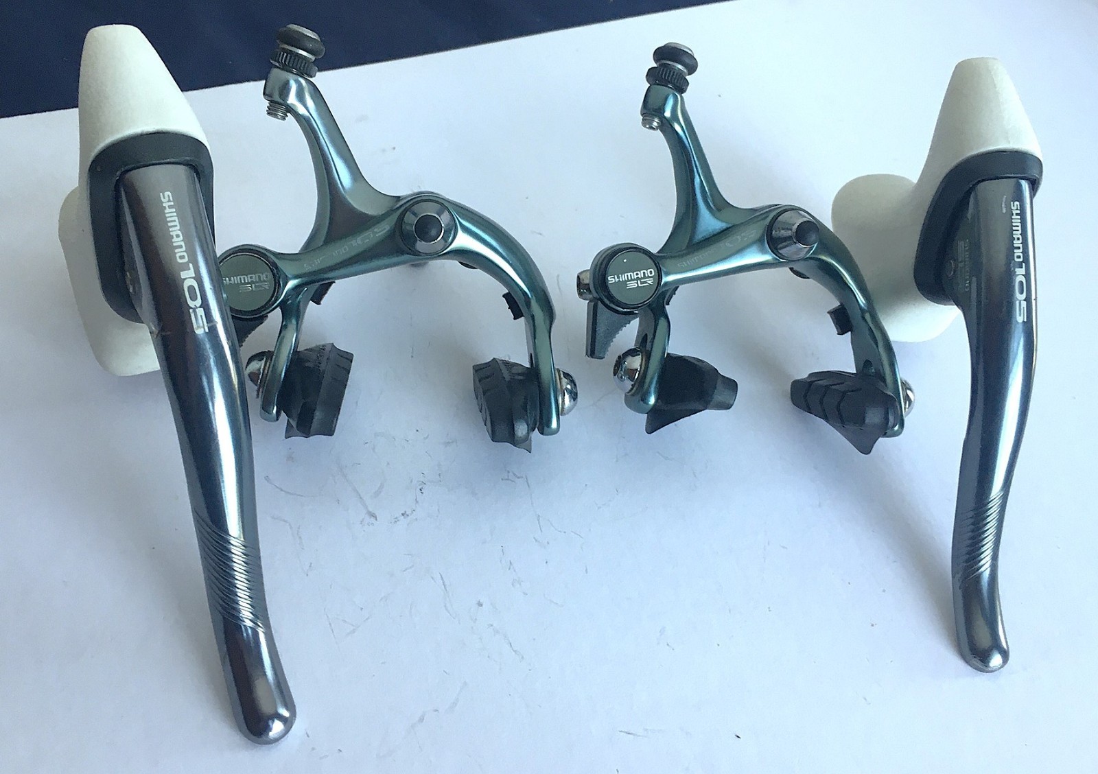 Shimano 105 Brakeset w/Levers BL-1051 / BR-1050 Blue Gray SLR NOS Hoods Japan
