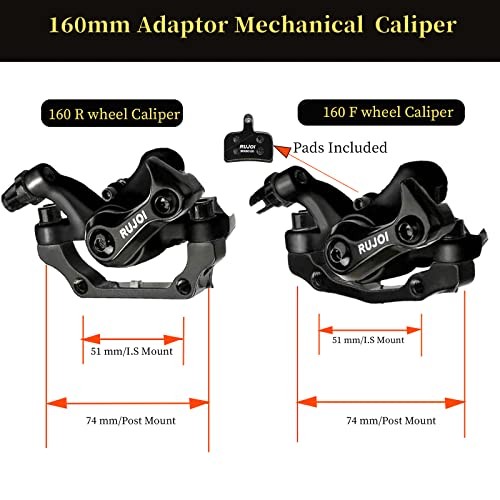 Bike Disc Brake Kit, Aluminum Front and Rear Caliper, 160mm Front disc brake.