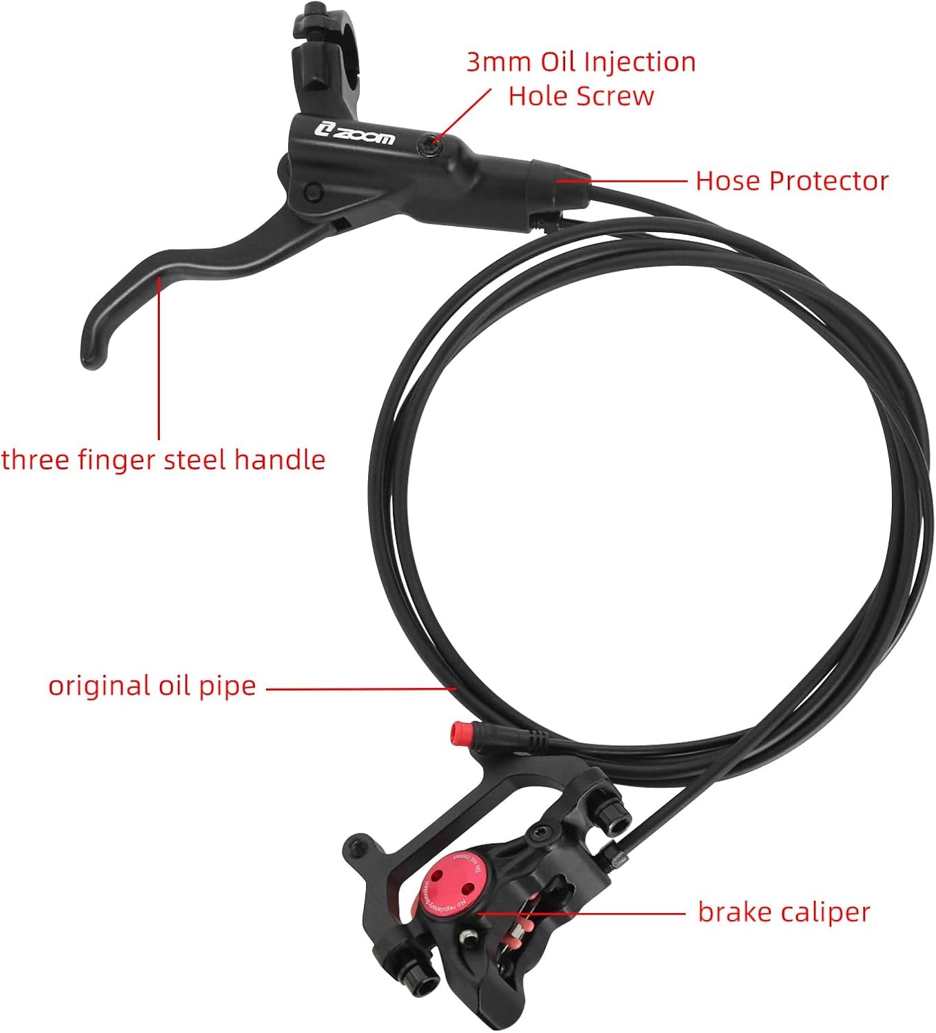 Z00M HB875E Ebike Hydraulic Disc Brake Set, Electric Power-Off Hydraulic Brake S