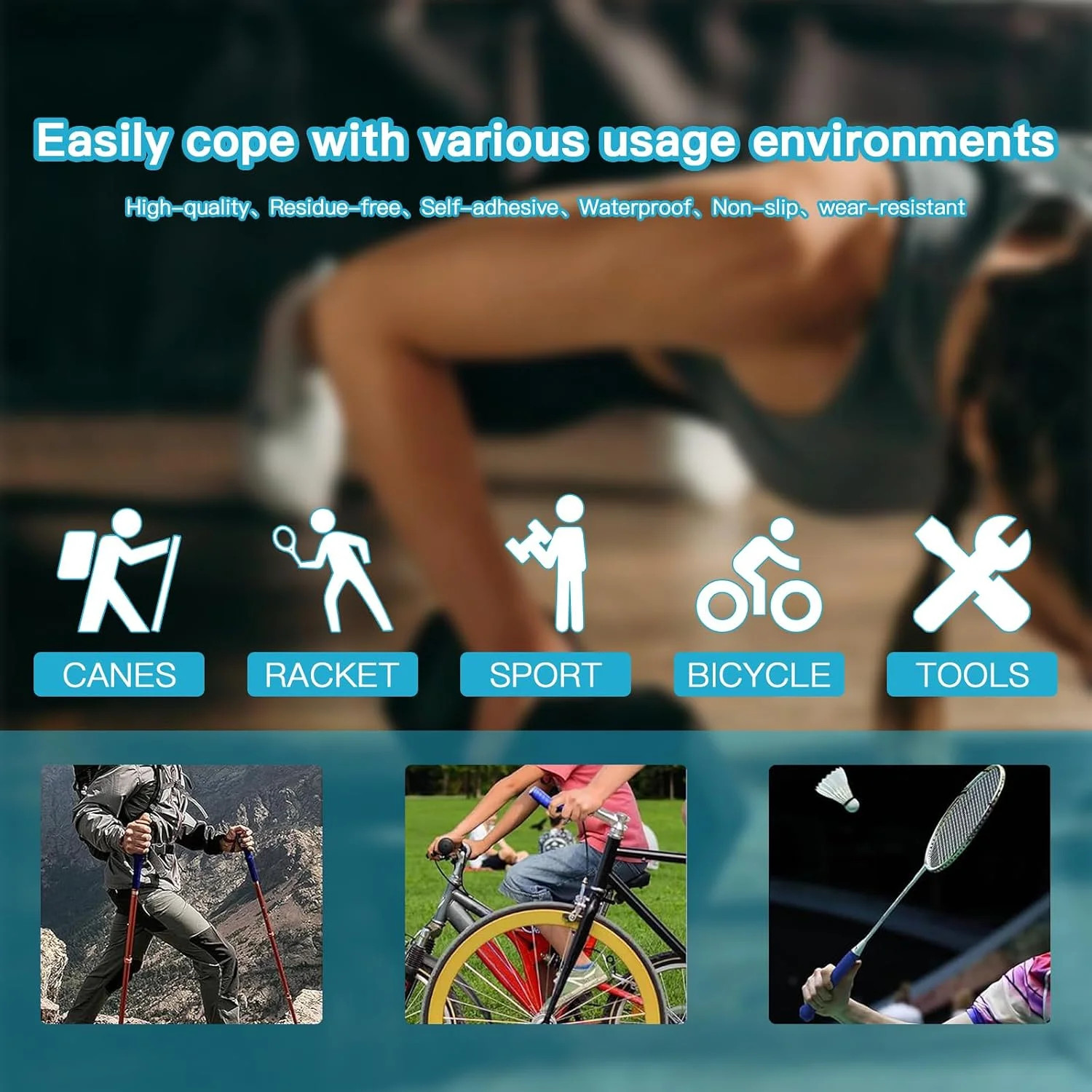 Self-Fusing Silicone Tape – No Adhesive Grip Tape for Bike Handlebar, Fishing Po