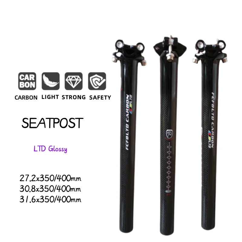 Carbon Fiber Seatpost 25.4/27.2/30.8/31.6mm 3k MTB/Road Bicycles Seat Post Parts