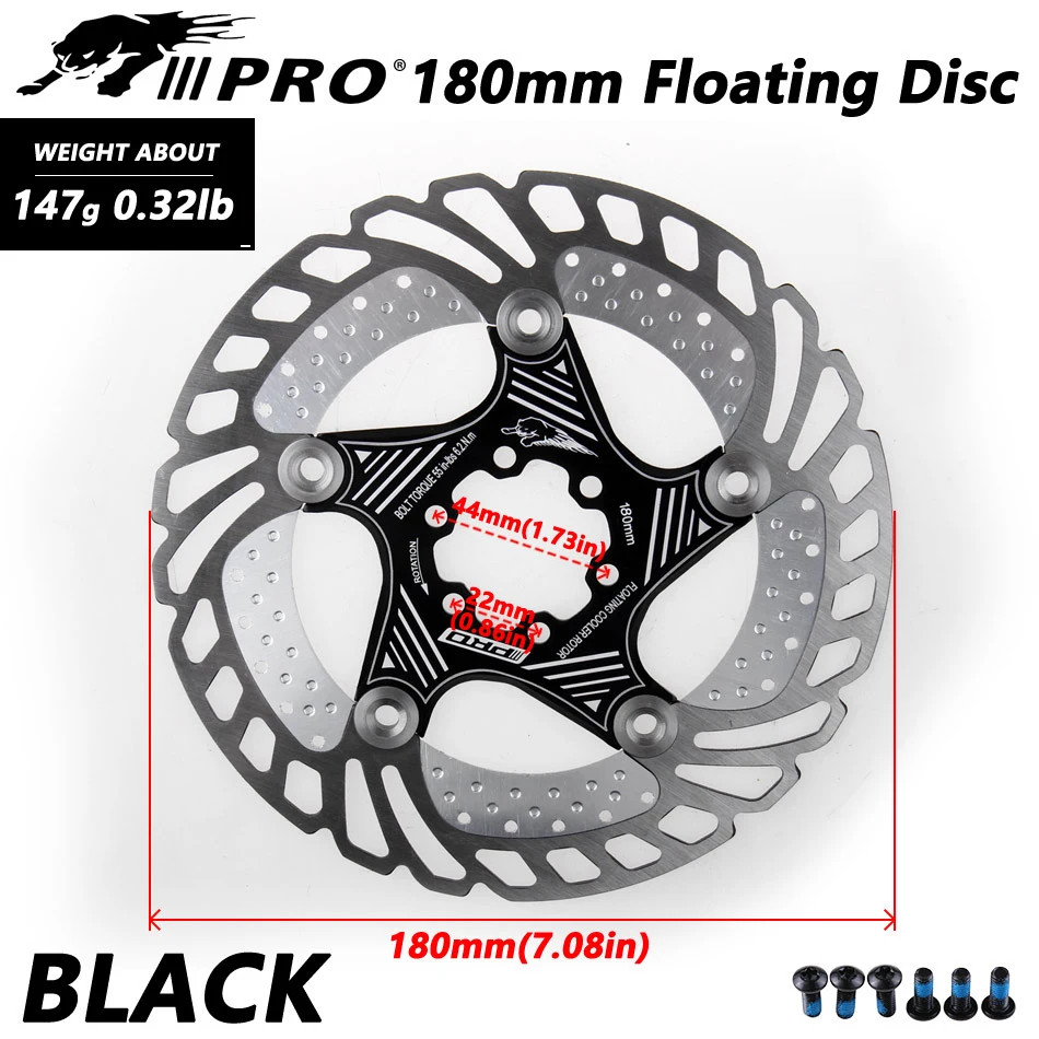 MountainBike MTB DH 6inch 160/180/203mm Cooling Disc Heatdissipation Brake Rotor