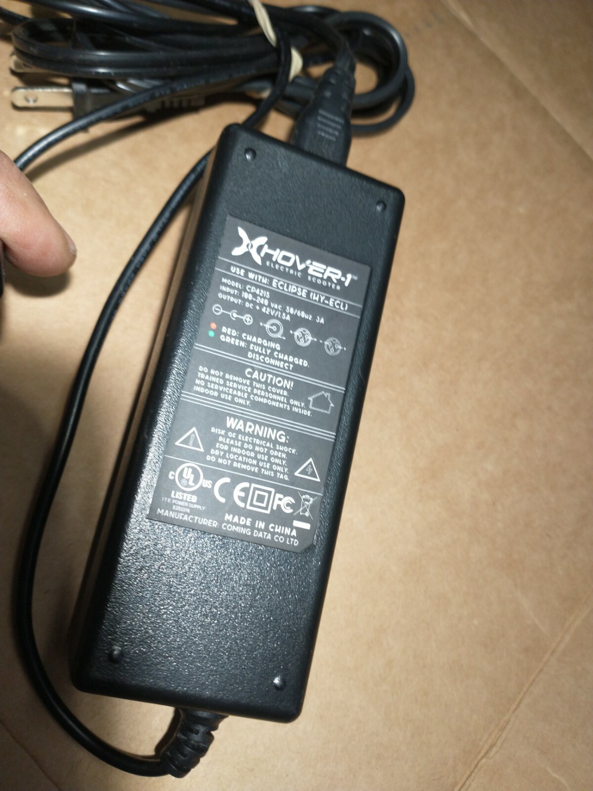XHOVER-1 CP4215, DC 42V/1.5A ELECTRIC SCOOTER Adapter :use with : NOMAD / BEAST