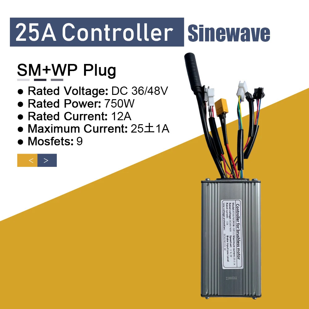 E-bike Controller 36V/48V 15A/17A/22A/25A/30A/50A Squarewave/Sinewave Controller