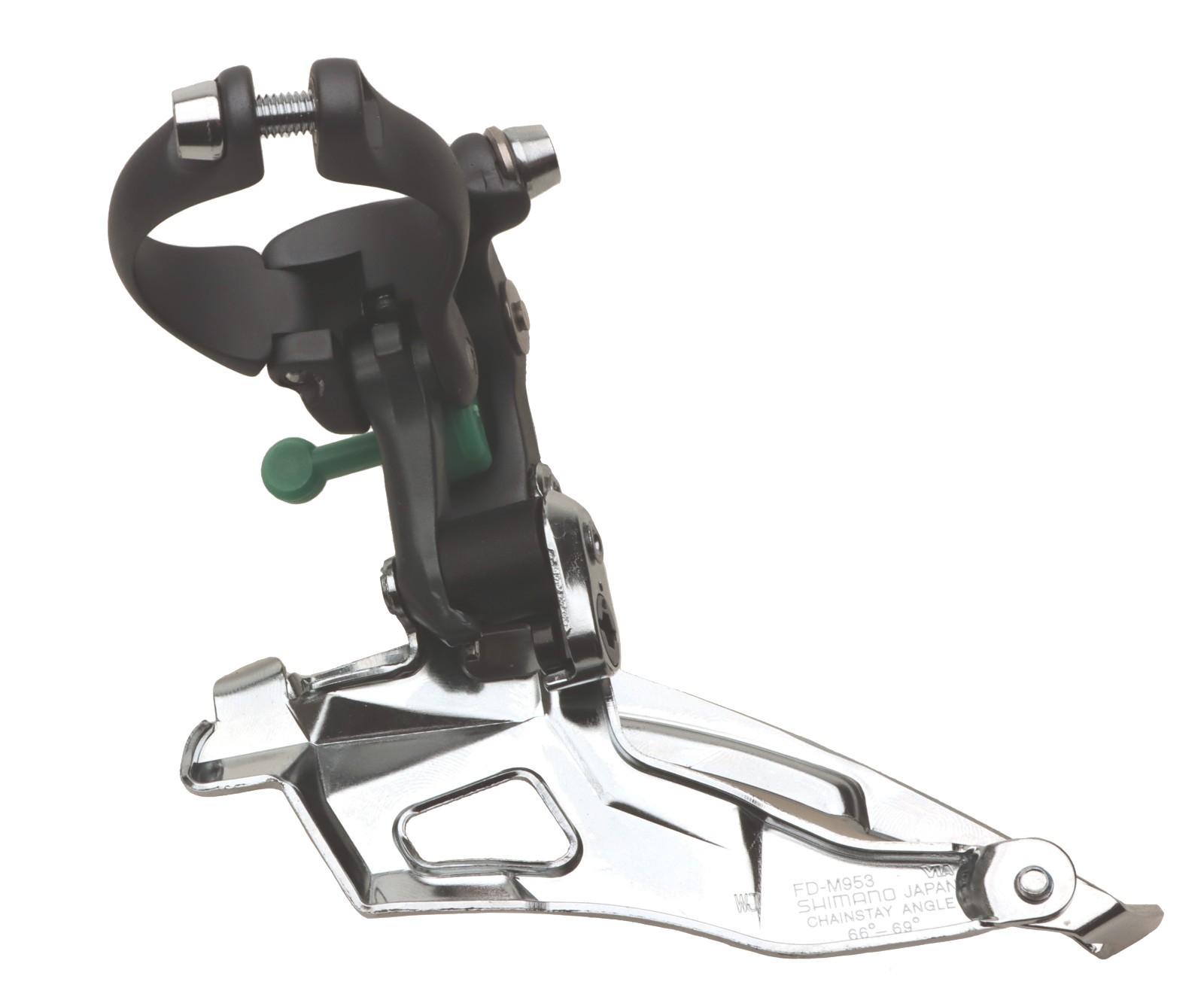 Shimano XTR FD-M953 DL6 Front Derailleur 3x9s Clamp-On 34.9mm B.Swing/B.Pull NOS