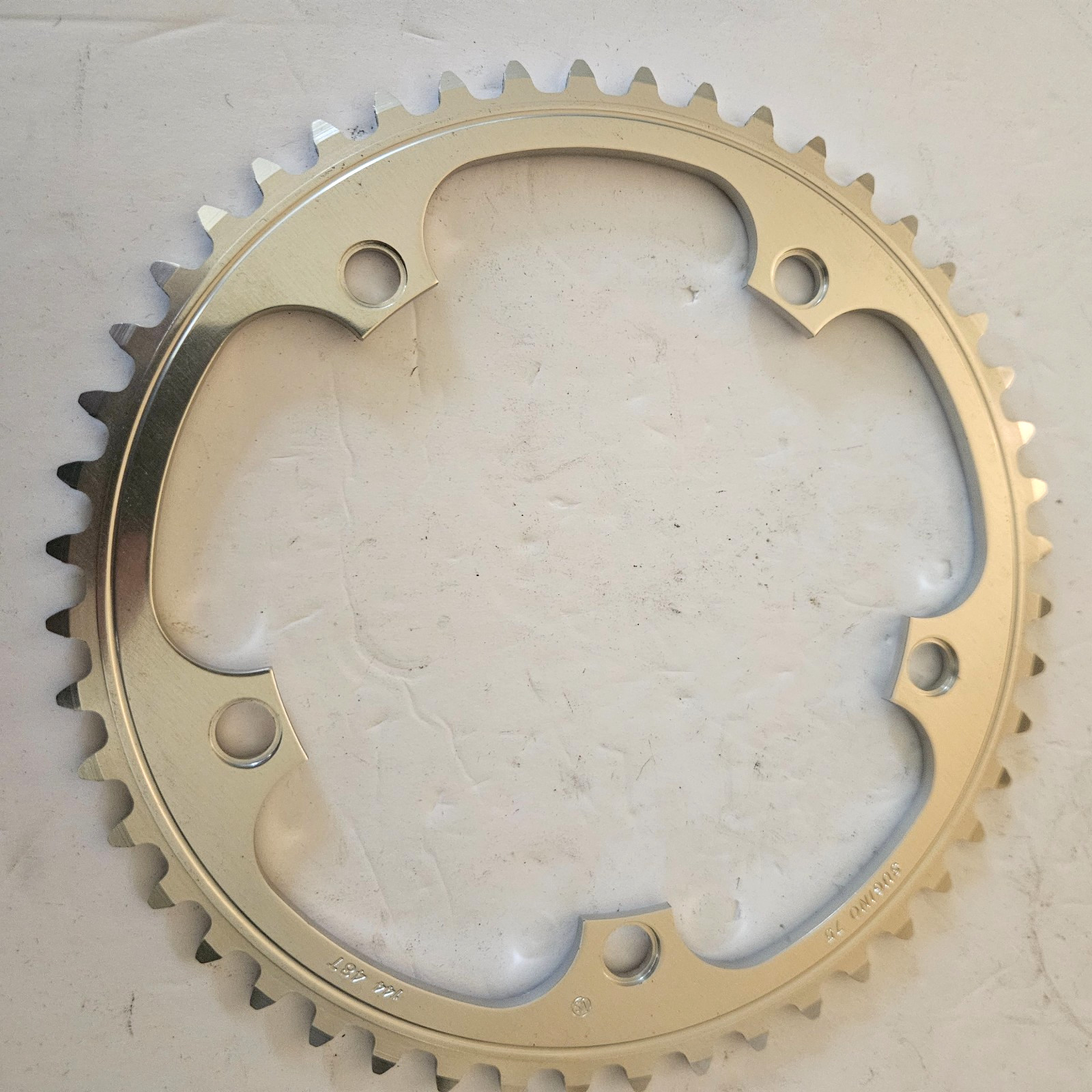 NOS Sugino 75 Track Chainring 144BCD, 48t, 1/8″, Silver