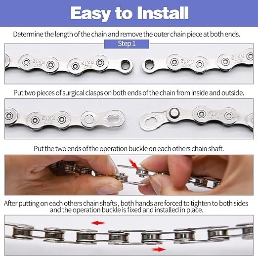 Bike Chain, 6/7/8 Speed Chain, for Road Mountain Racing Cycling