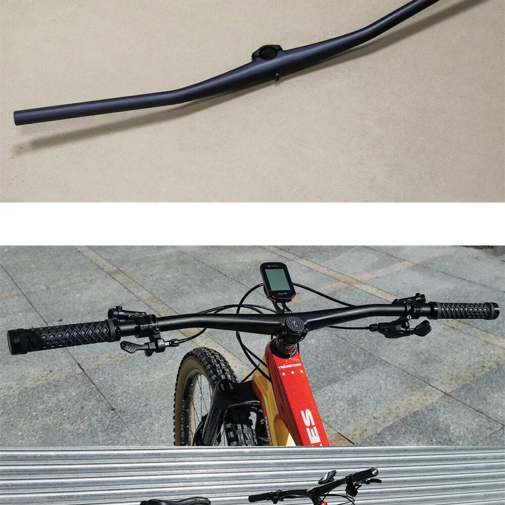 AM FR XC MTB Mountain Bike Carbon Integrated Handlebar UD Matt 25×720-800mm