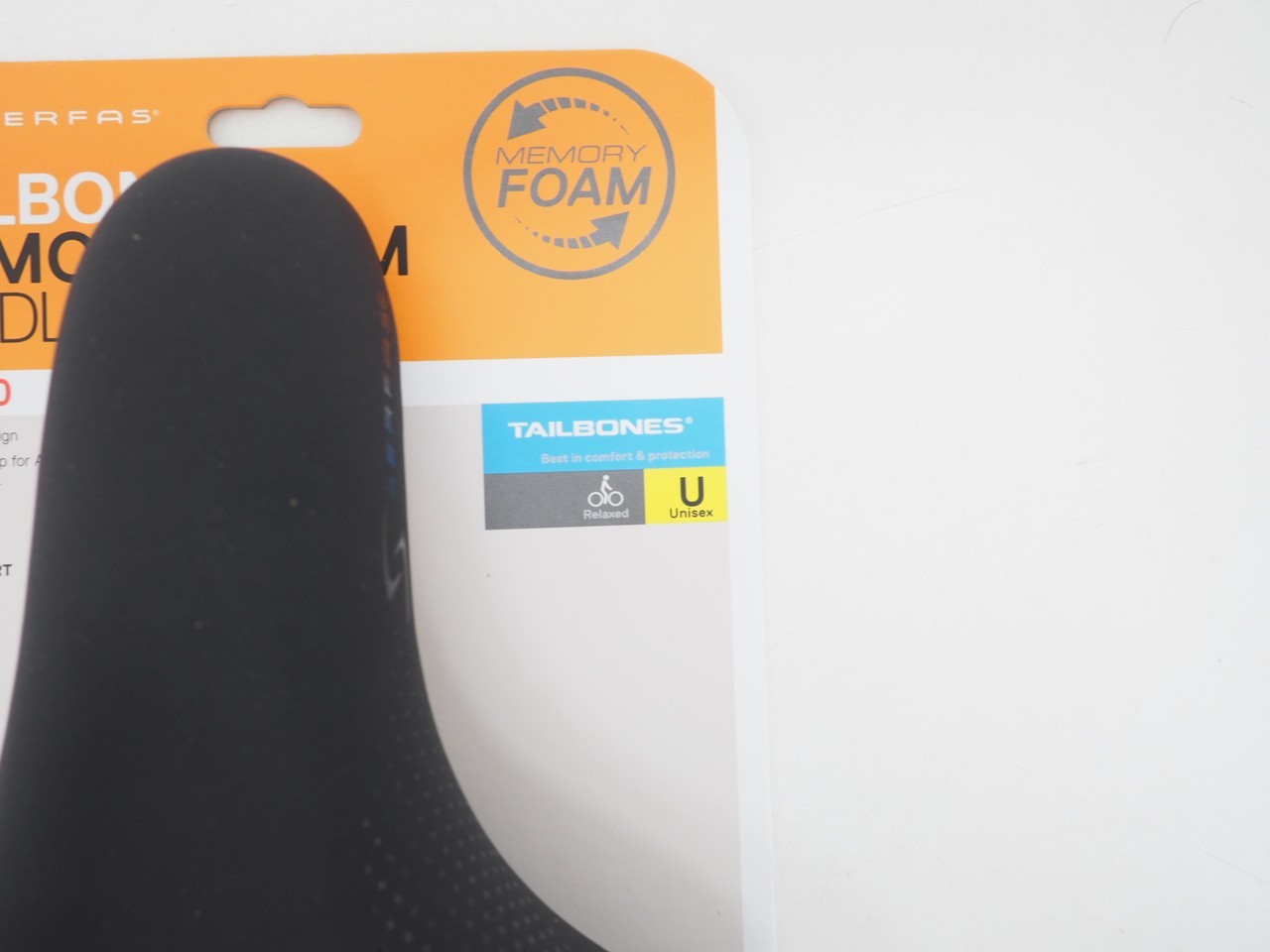 NEW! Serfas TBM-20 Tailbones Memory Foam 198mm Bicycle Saddle Black