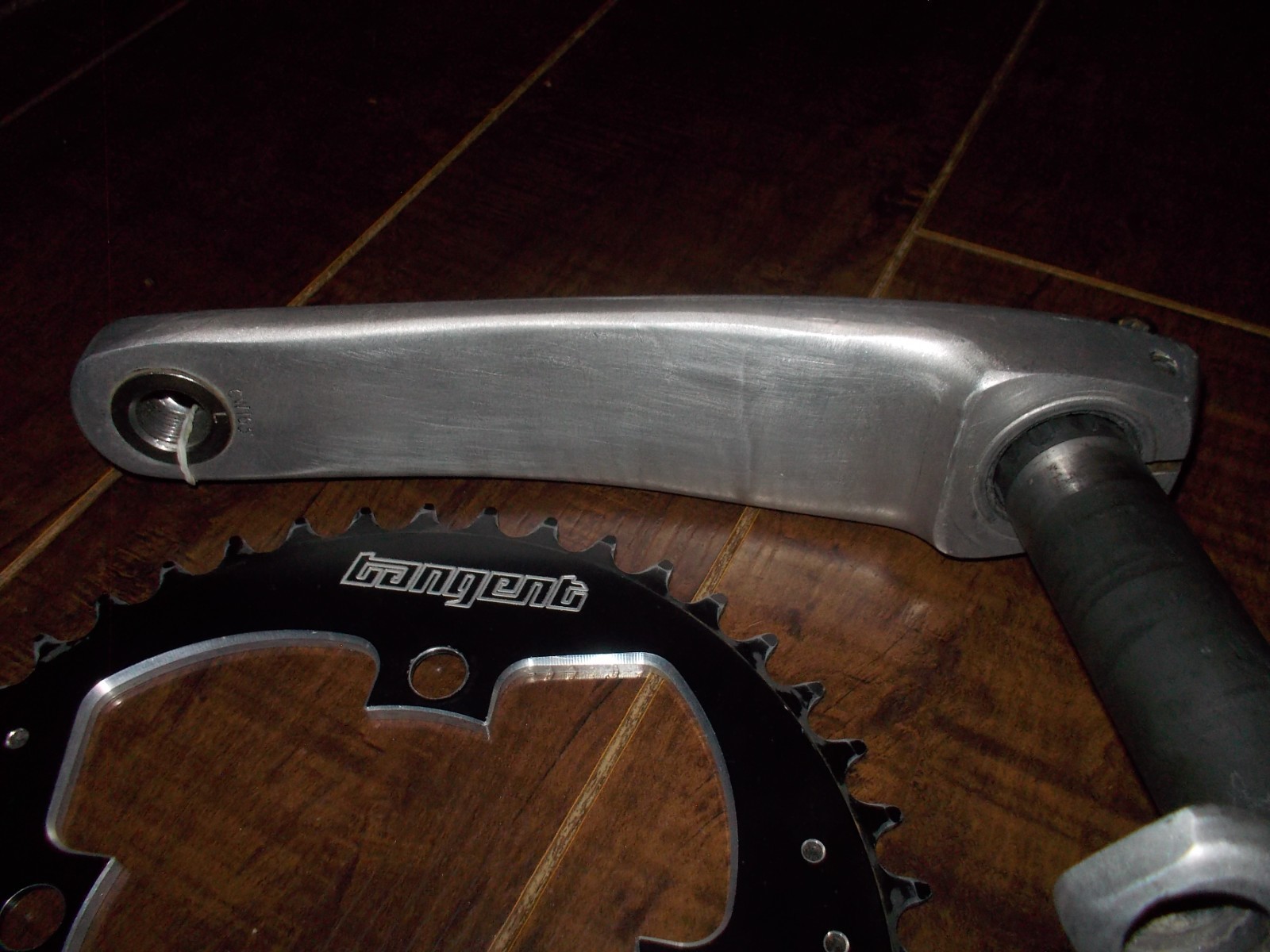 SINZ XXX BMX Race Hollow crankset 165mm & Tangent 44 tooth black chainring & BB
