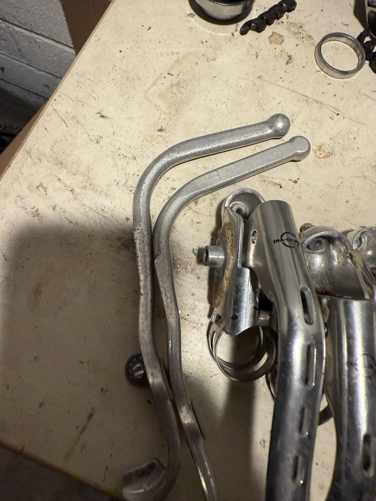 Three Sets of Dia Compe Brake Levers Vintage 80s Silver – Gran Compe