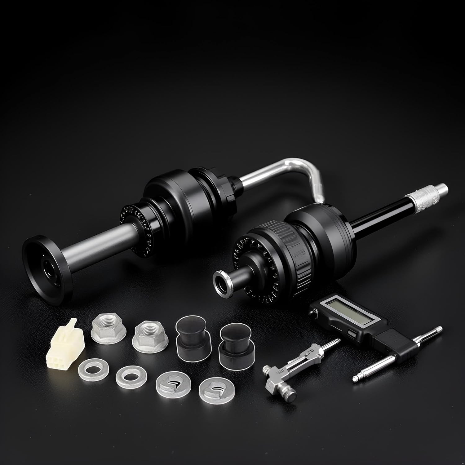 E-Bike Hub Motor Axle Kit, 12Mm Shaft, Front Lock Nut with Washer and Cover, Ele