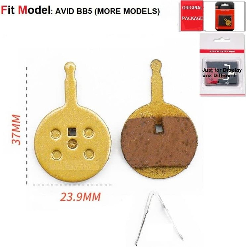 2 Pairsbike Bicycle Disc Brake Pads for Avid BB5 Mechanical Disc Brake (Resin,Se