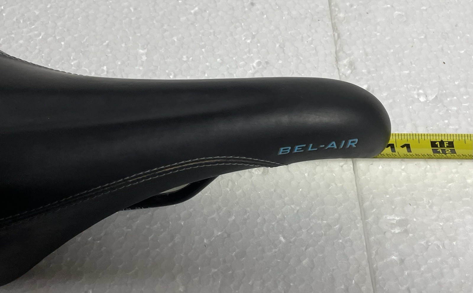 SDG Bell-Air Bicycle Saddle Black / Blue Leather