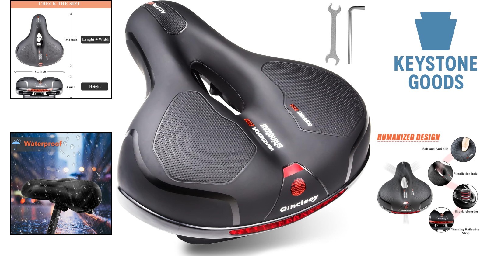 Comfort Memory Foam Bike Seat for Men & Women – Shock-Absorbing, Wide Bicycle…