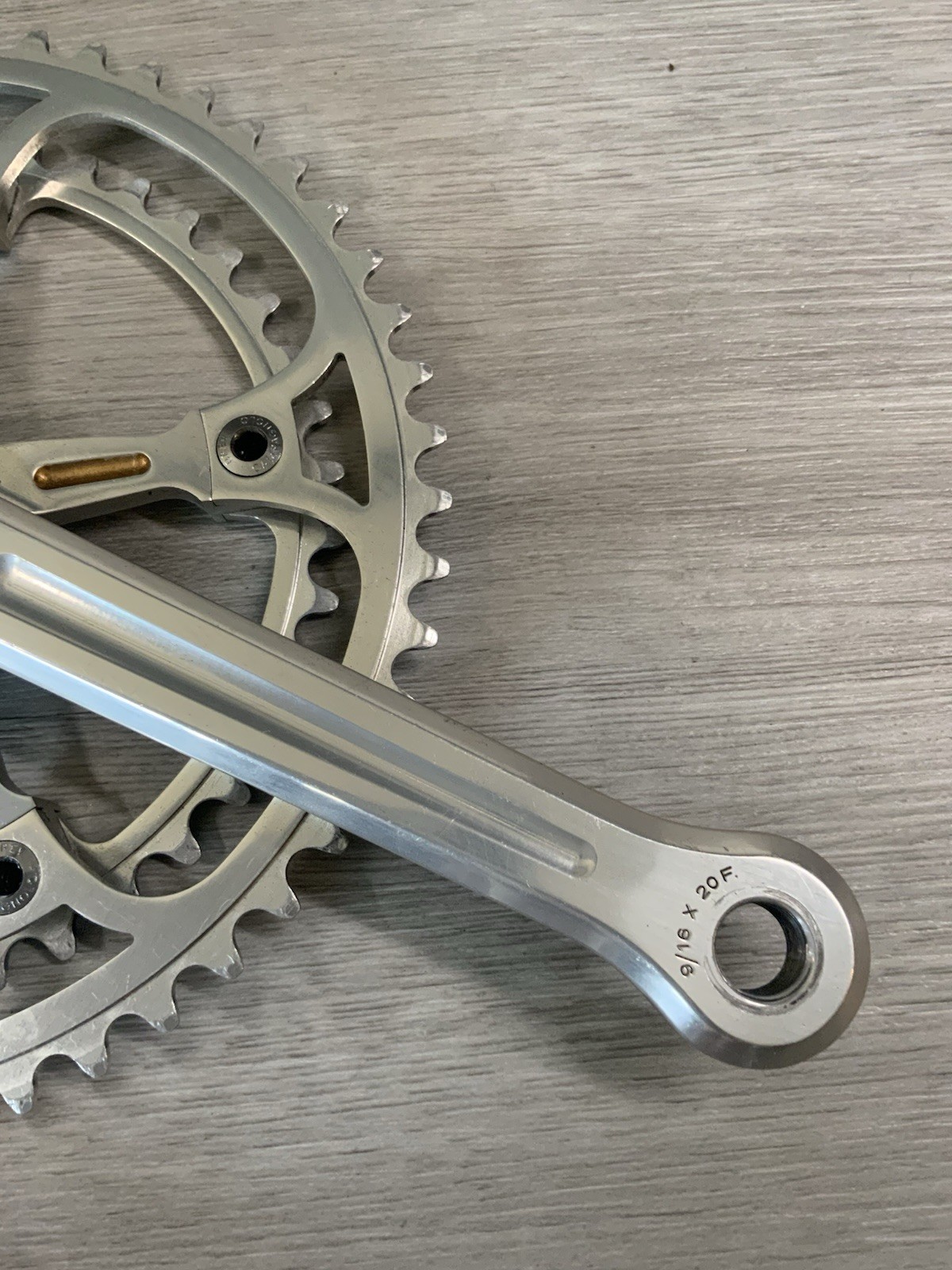 CAMPAGNOLO SUPER RECORD CRANKSET DOUBLE 52-42 TOOTH 170 MM ARMS RECORD CAPS