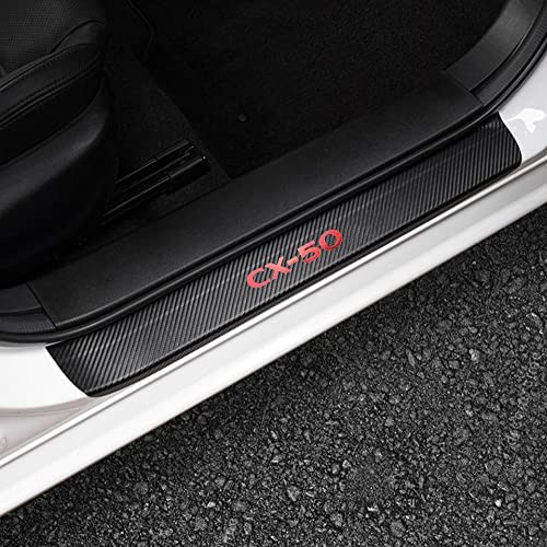 for Mazda 2023 2024 2025 2026 CX-50 CX50 Carbon Fiber Style Leather Door RED