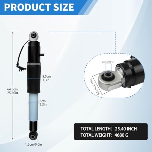 Pair Struts Shock Absorber Electric Assembly Assy Magnetic Compatible with Rear