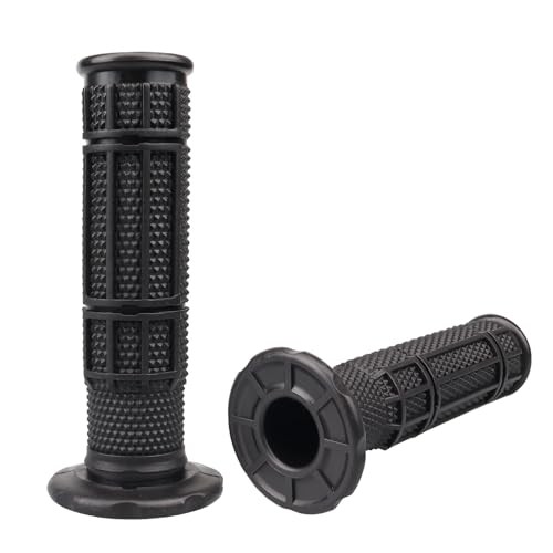 7/8» ATV Grips Upgrade Universal Handlebar Grips Soft Rubber Thumb Black