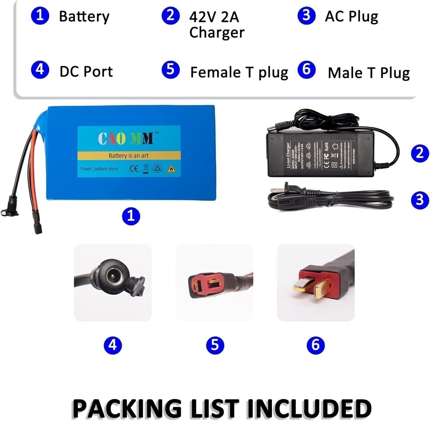 36V 16Ah Lithium Ebike Battery BMS For 100W-1000W Electric Bicycle Bike Motor