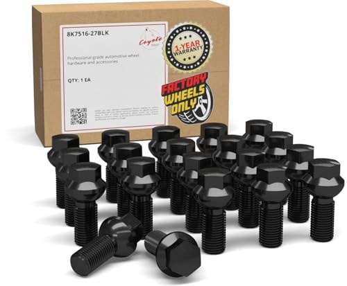 20 Pcs M14 x 1.5 Ball Seat OEM M14x1.5 Factory Seat Factory Length – Black