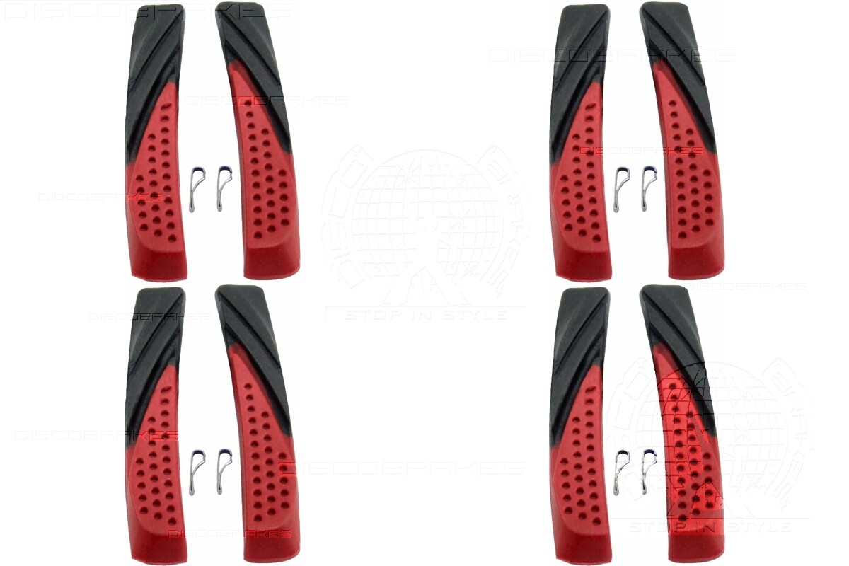 4Pr/8Pads All Weather Explorer XTR Level 72mm Replacement Rubber Brake Pads