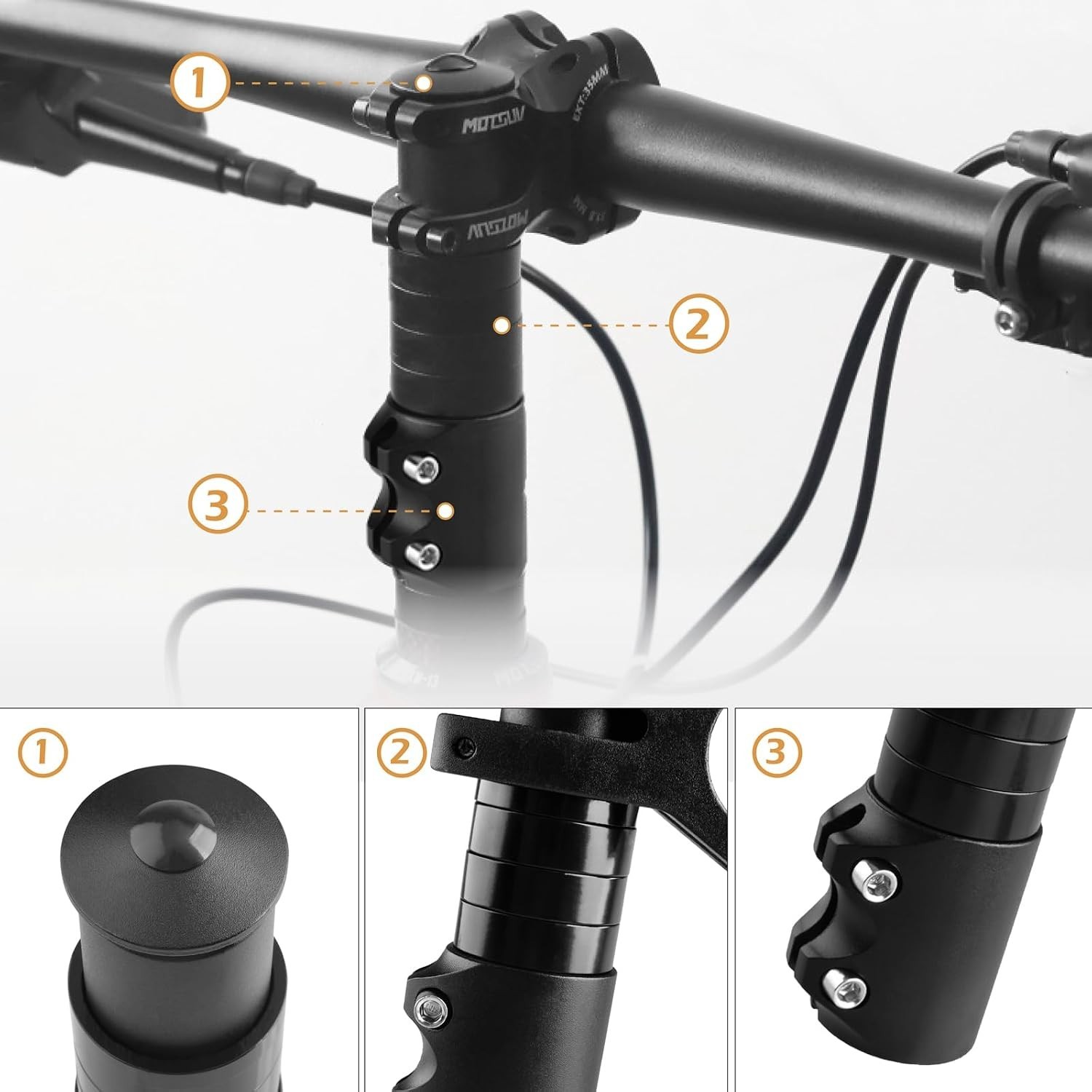 Lightweight Aluminum Handlebar Extender for MTB & BMX – Easy Installation