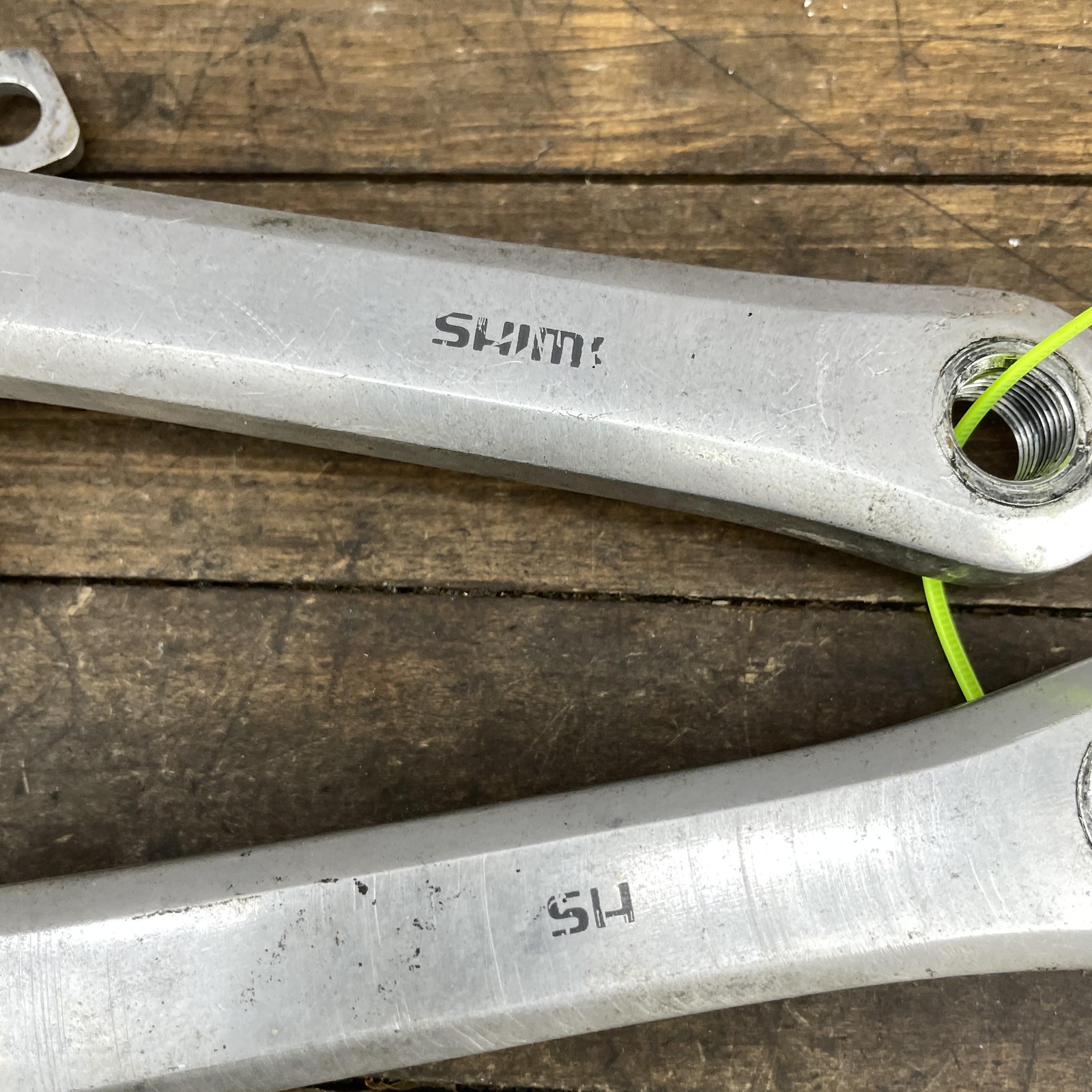 Vintage Shimano FC-B124 Crank Arms 175mm Square Taper 110 BCD Made in Japan
