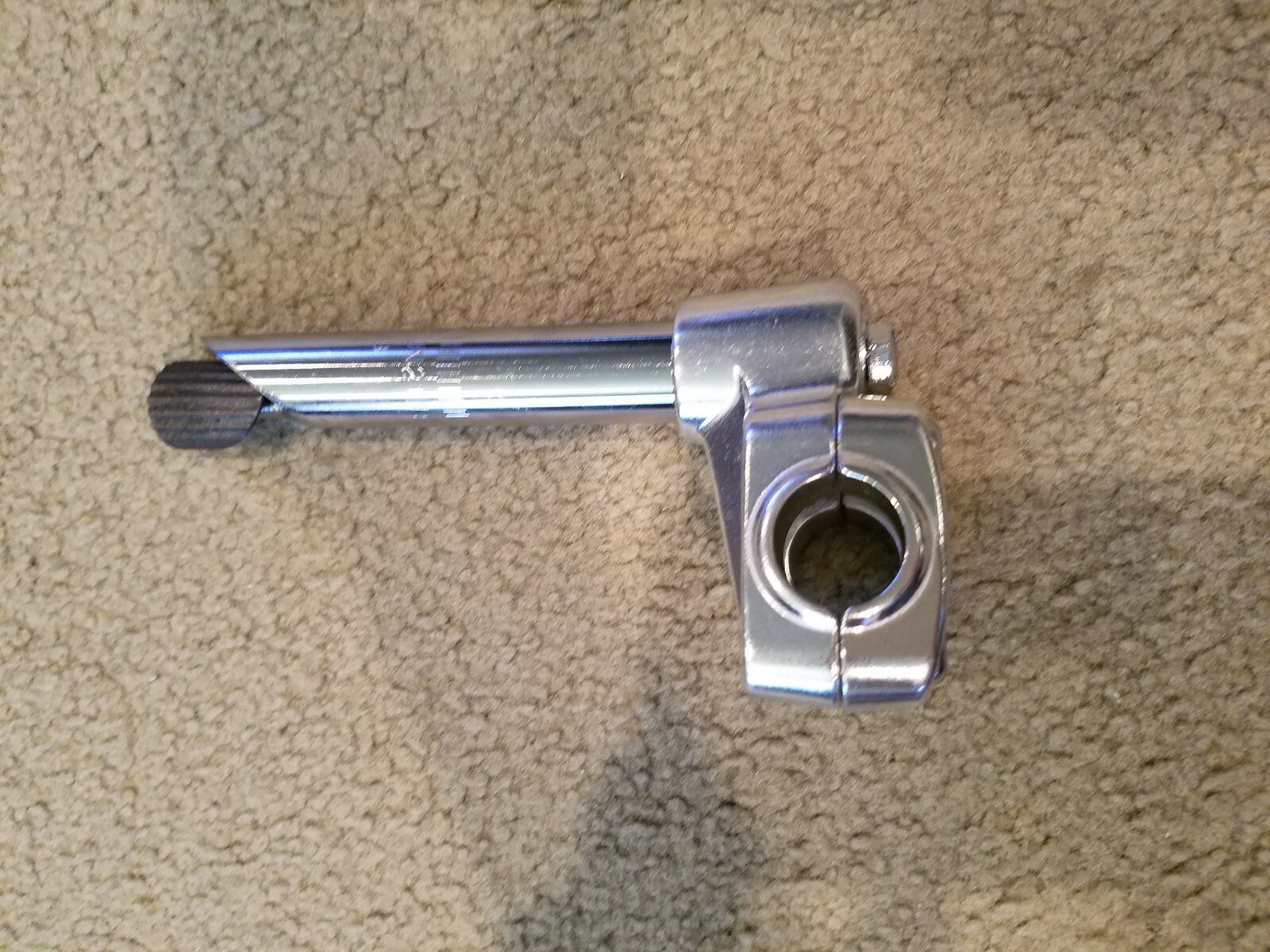 NEW SILVER ALLOY BICYCLE GOOSENECK STEM 21.1 MM BMX ,CRUISER BICYCLES , SCHWINNS