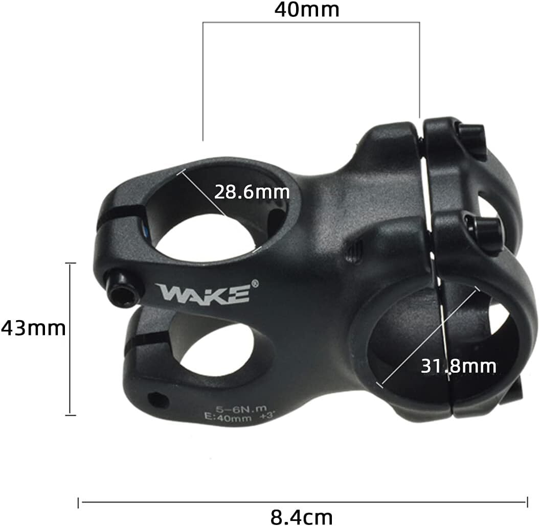 MTB Stem Mountain Bike Stem 31.8 40Mm 3 Degree Short Handlebar Stem for Most Bic