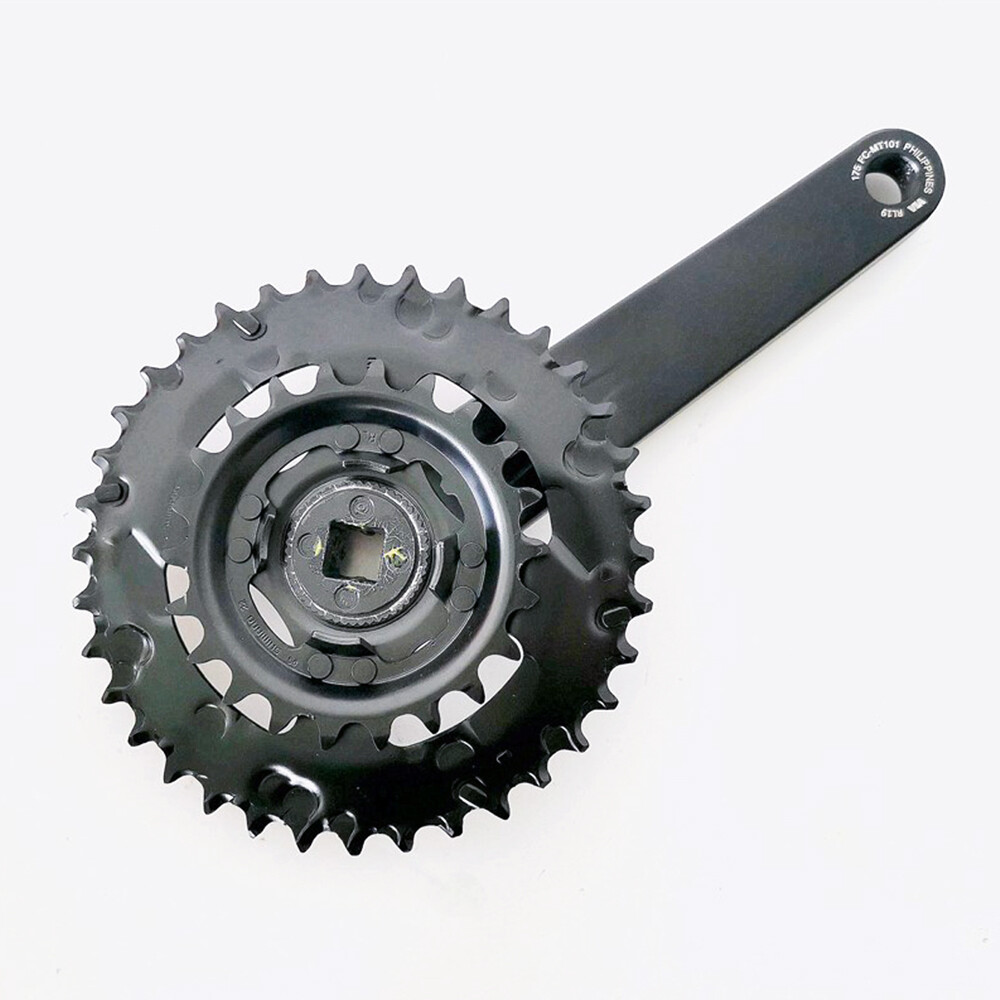 Shimano FC-MT101 2×9 Speed Crankset With BB-UN101 22-36T 170MM Black MTB Bike