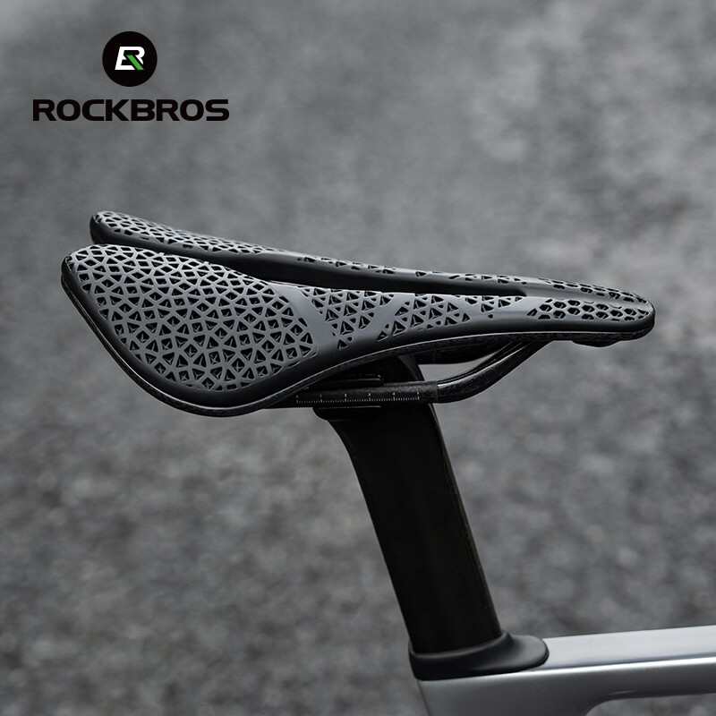 ROCKBROS 3D Printed Bicycle Saddle Ultralight Carbon Fiber Hollow Bike Saddle