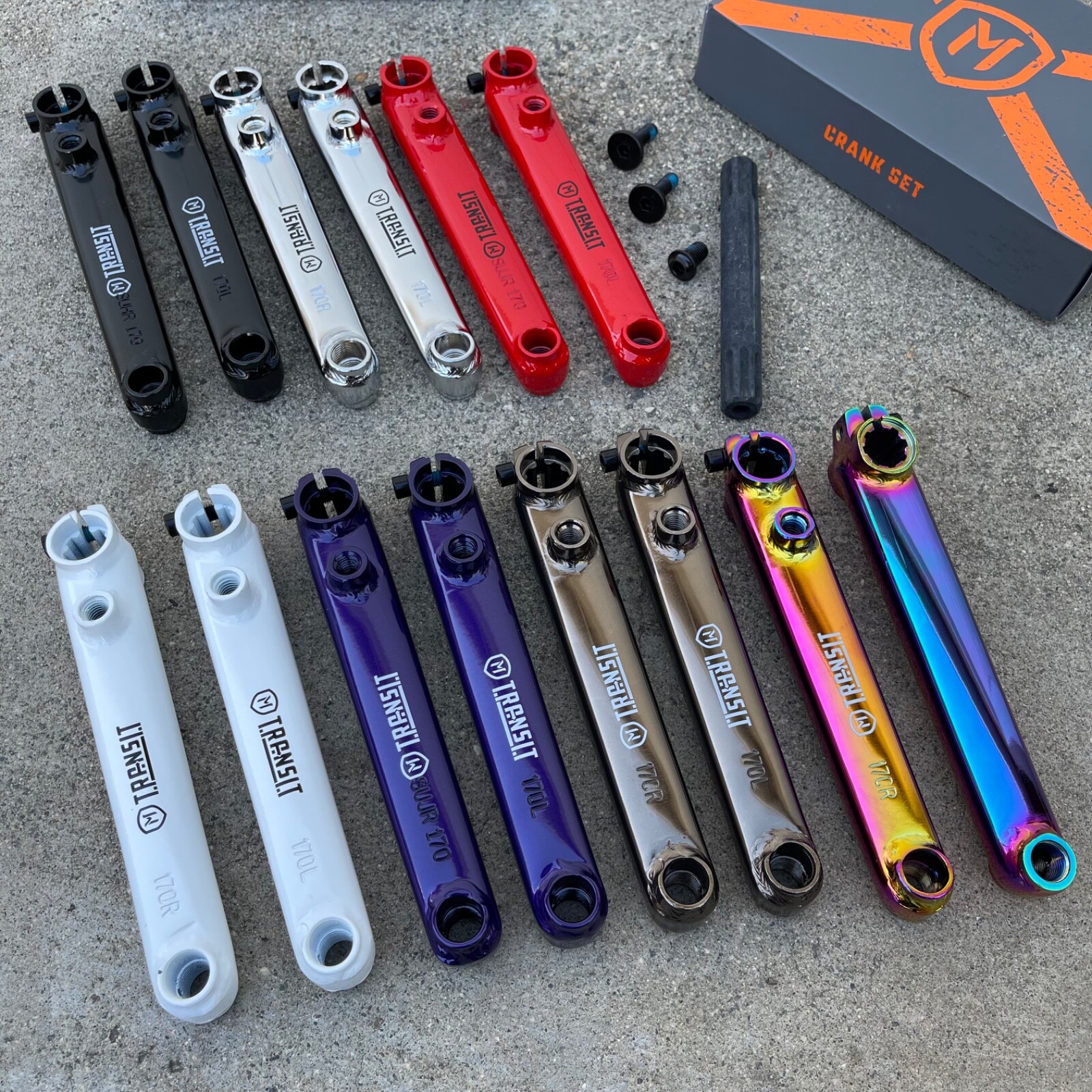 MISSION TRANSIT V2 CRANK 3 PIECE BMX CRANKS FIT CULT SUBROSA KINK SUNDAY RANT