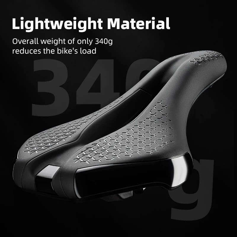 Bicycle Saddle MTB Road Bike Seat Cushion Shockproof Breathable Hollow Soft PU