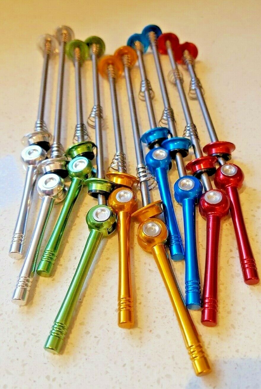 SKEWERS, Titanium & Alloy, «AEROZINE» 45 g, a pair, Quality, Strong & Red Anod.