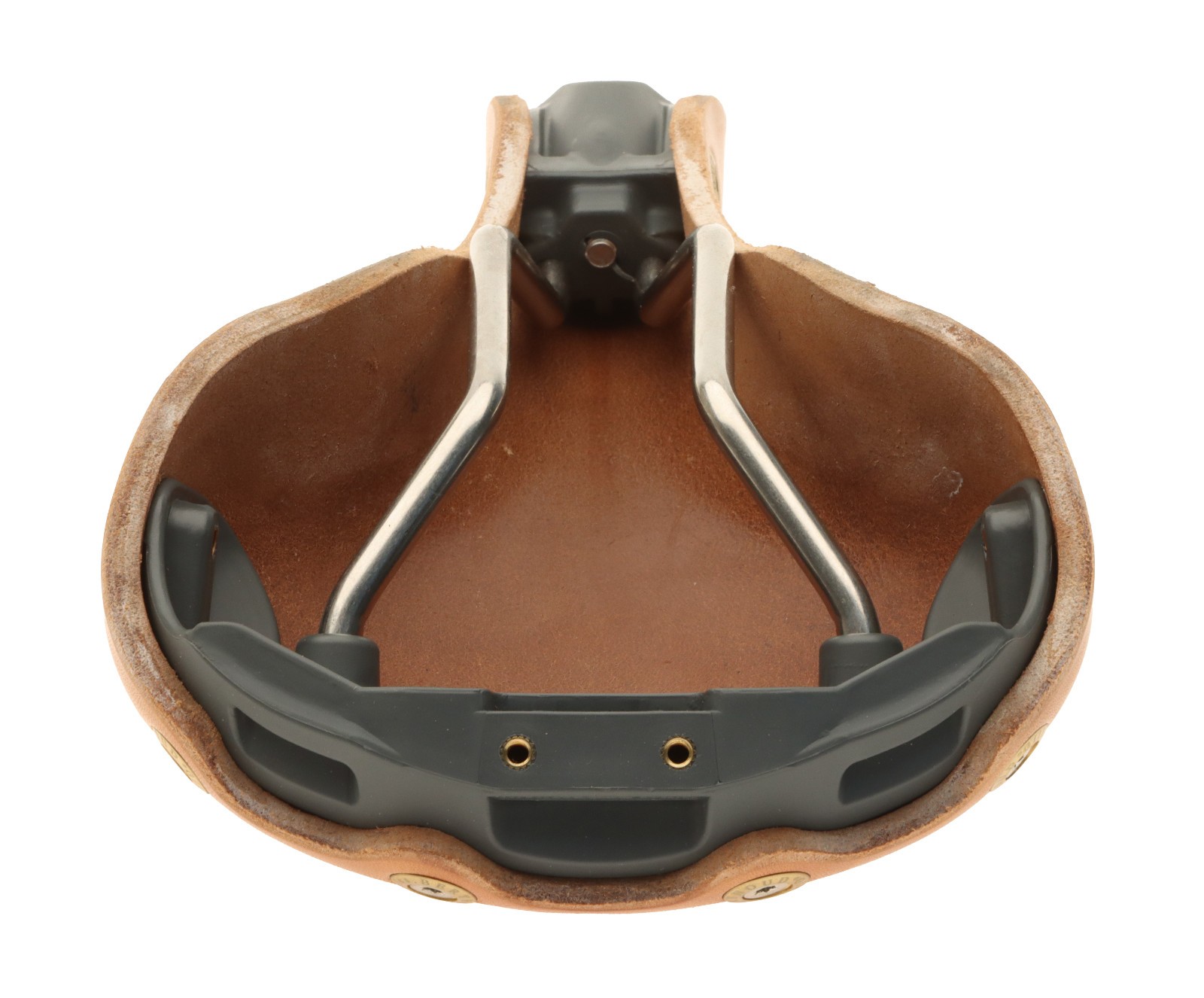 Gilles Berthoud Marie Blanque Saddle Steel Rails Hard Leather Natural NEW NOS