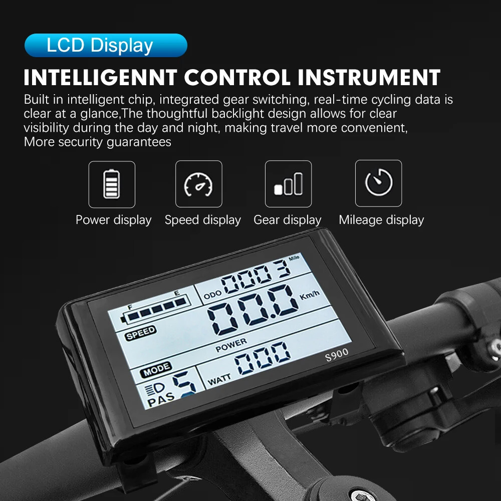 Ebike Sine Wave Three-Mode Controller 36V 48V 52V 40A with S866 S966 LCD Display