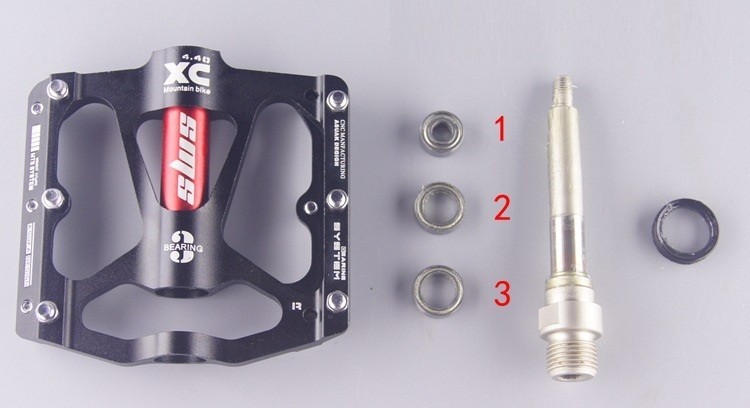 Aluminum Road MTB Mountain Bike XC Bicycle Pedal 3 Bearings Flat Pedals Blue